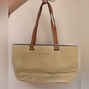 Michael Kors Beige and Brown Tote Bag